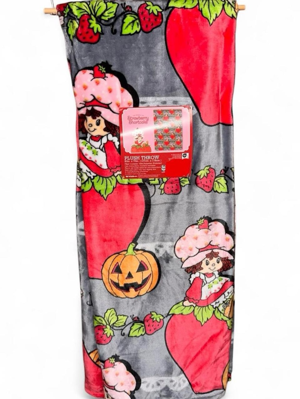 Strawberry Shortcake Halloween Plush Throw Blanket